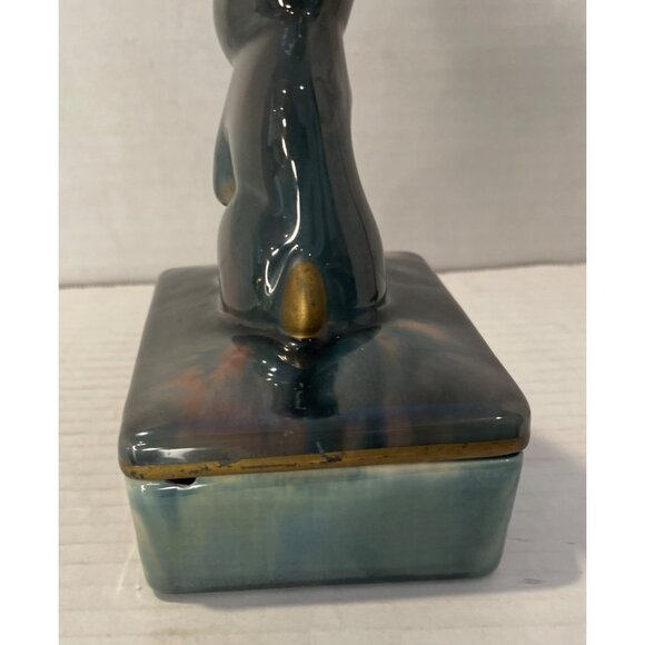 Vintage Blue Mountain Pottery Bunny Treasure Box Figurine 7” Canada - Picture 9 of 11